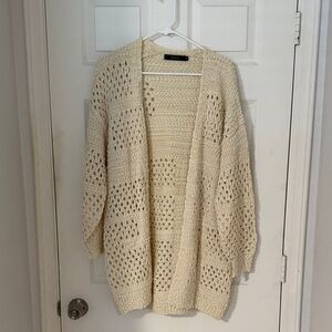 Elegant Cream Knit Cardigan